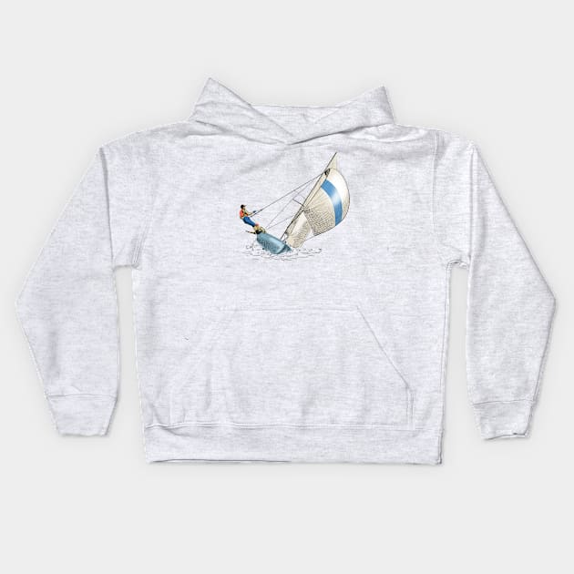 Sailing boat Kids Hoodie by sibosssr